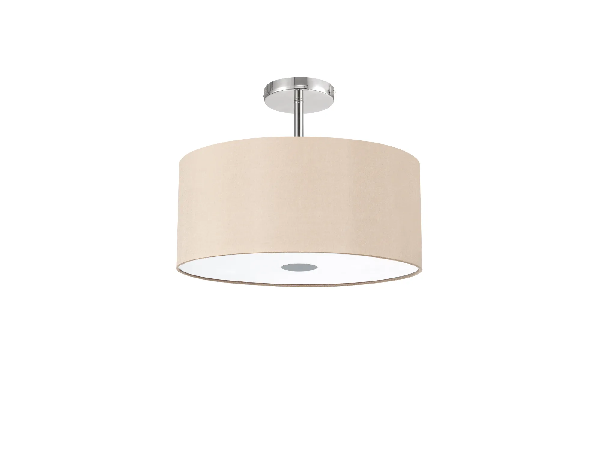 Baymont 40cm, Drop Flush 5 Light Polished Chrome, Antique Gold/Ruby, Frosted Diffuser DK0486  Deco Baymont CH AG